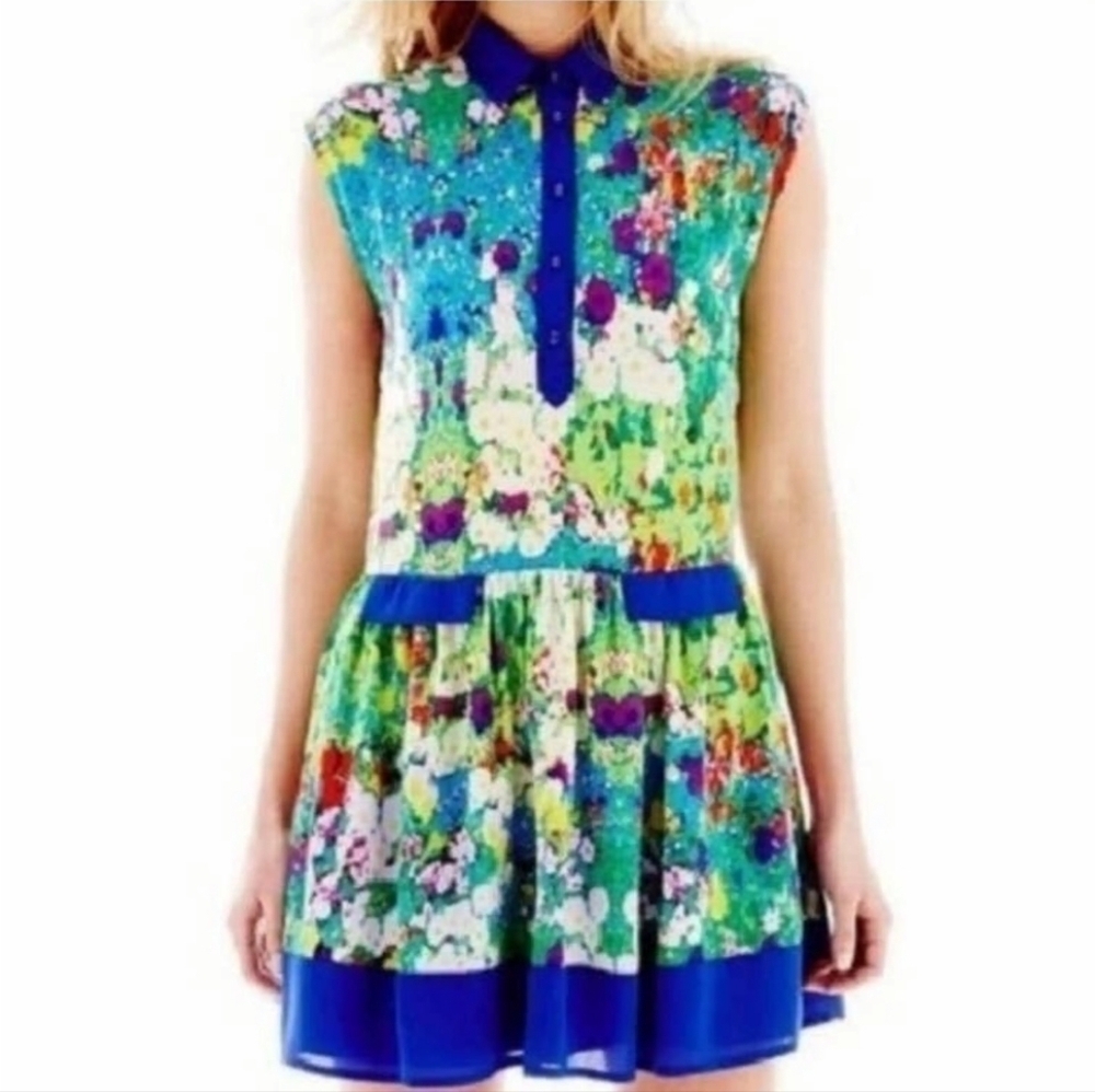 L'Amour multicolor sheer mini dress